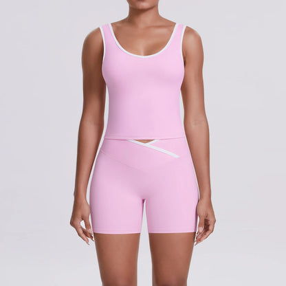 Yoga Set 2 Pieces Workout Outfits Fitness Sportswear Gym Tracksuit High Waist Leggings Sports Bra Athletic Wear Women Clothes