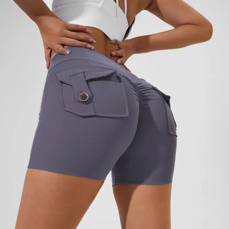 2026 Gym Leggings Women Pocket Bum High Waist Yoga Pants Shorts Tights Scrunch Booty Workout Legging Naked Active Wear XP89