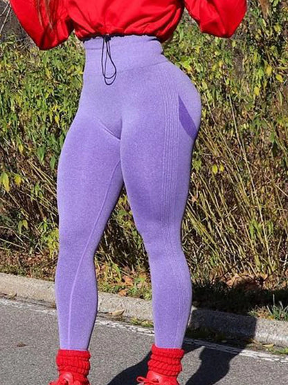 New Women Butt Lifting Yoga Leggings Elastic Workout High Waist Tummy Control Ruched Booty Pants Seamless Gym Compression Tights