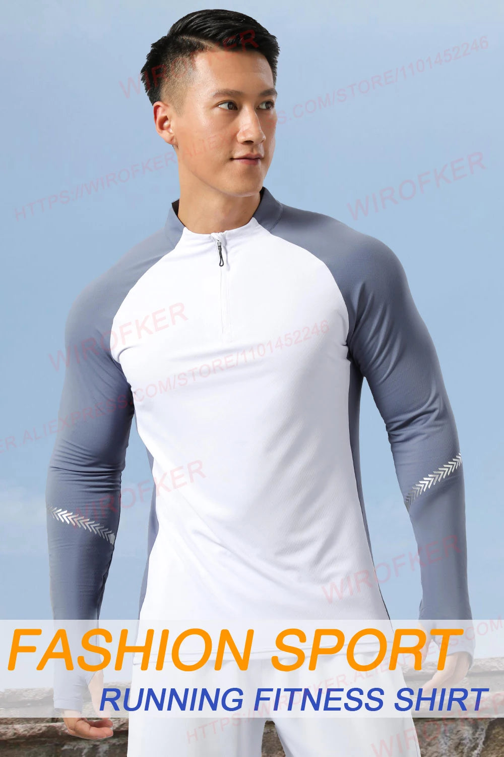 Athletic Pullovers Sport Shirt Men Fitness Training Tops Gym Casual Running Long Sleeve Male Outerwear Jogging Sport Clothing