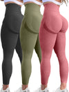 New Women Butt Lifting Yoga Leggings Elastic Workout High Waist Tummy Control Ruched Booty Pants Seamless Gym Compression Tights