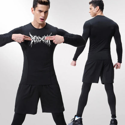 Gym Workout Rash Guard for Men Athletic Quick Dry Compression Shirts Berserk Print Tshirts Tees Tops Undershirts Baselayers