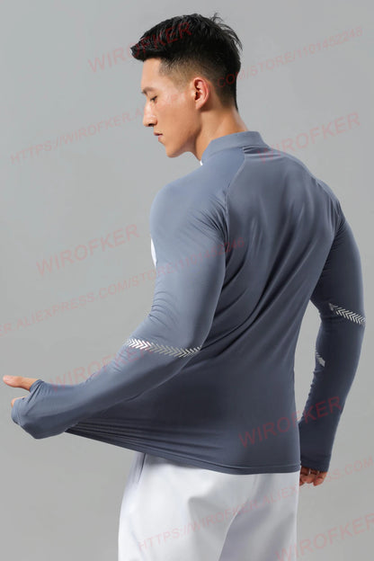 Athletic Pullovers Sport Shirt Men Fitness Training Tops Gym Casual Running Long Sleeve Male Outerwear Jogging Sport Clothing