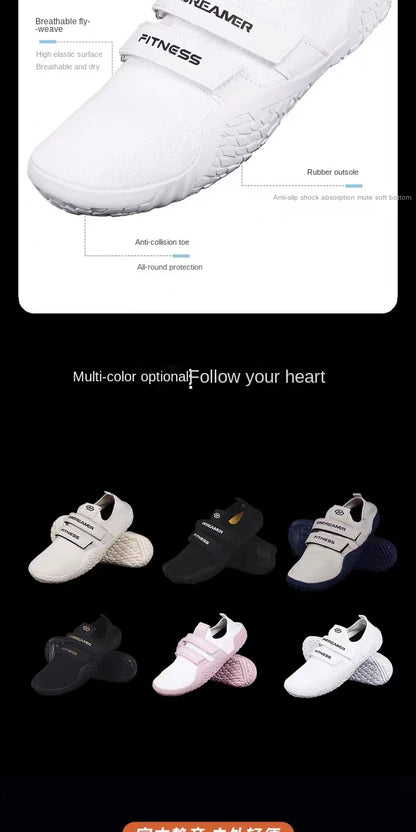 GYMOREAMER fitness hard pull squat shoes for men and women breathable non slip indoor yoga comprehensive training sports shoes