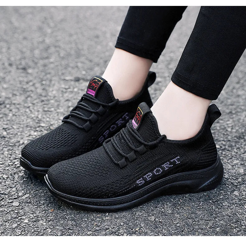 2025 Women Sports Shoe Lightweight Mesh Sneakers Woman Athletic Breathable Running Shoes Flying Weave Casual Sneakers Zapatillas