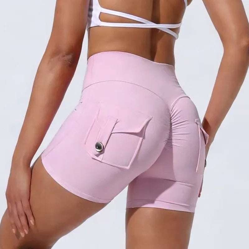 2026 Gym Leggings Women Pocket Bum High Waist Yoga Pants Shorts Tights Scrunch Booty Workout Legging Naked Active Wear XP89