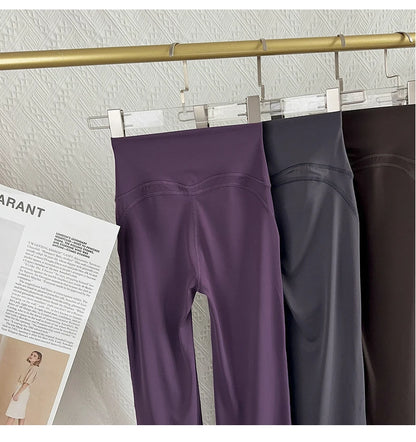 Women High Waisted Flared Yoga Pants Workout Gym Naked Feel Pilates Running Leggings Sport Trousers Comfortable Stylish Activewe