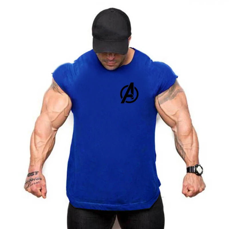 Summer Newest Brand Mens Curved Hem Cotton Sleeveless Shirt Gym Stringers Vest Bodybuilding Clothing Fitness Man Tanks Tops