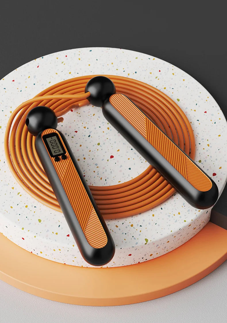 Cordless Electronic Skipping Rope Speed Skipping Counter Gym Fitness Skipping Rope Anti-slip Smart Skipping Rope with LCD Screen