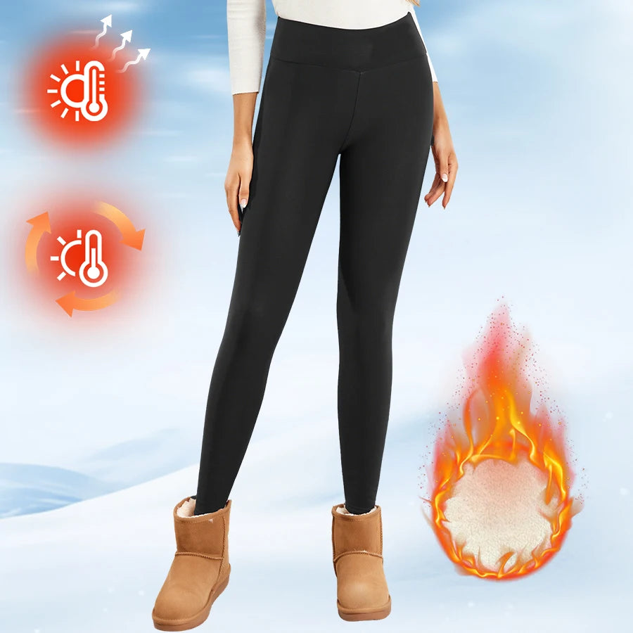 Fleece-Lined High Waist Leggings – Crossover, Flare & Pocket Styles