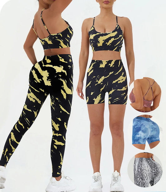 Women's Fitness Clothing Gym Sport Outfit for Woman Sweatsuit Lady Sets Womens Clothes Gym Women 2 Piece Set Outfit Sports Bra