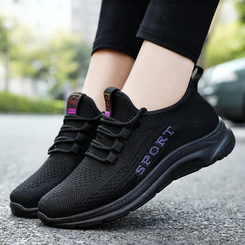 2025 Women Sports Shoe Lightweight Mesh Sneakers Woman Athletic Breathable Running Shoes Flying Weave Casual Sneakers Zapatillas