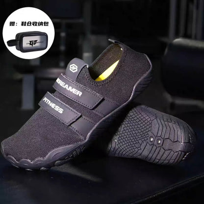 GYMOREAMER fitness hard pull squat shoes for men and women breathable non slip indoor yoga comprehensive training sports shoes