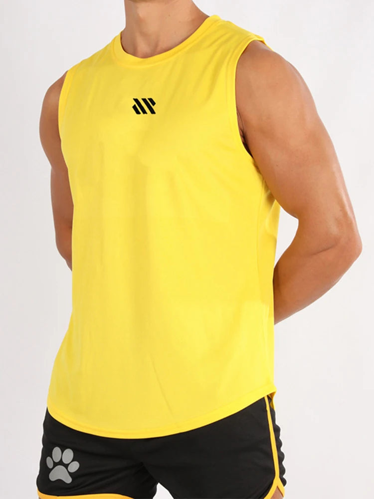 ADED Summer new Gym Vest Men Bodybuilding Sleeveless Sports Tank Top quick-drying mesh Fitness Running Tank Top men Clothes