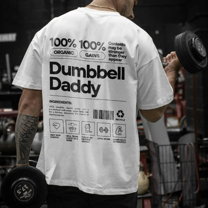 Gym T-shirt, Men's and Women's Gym Training T-shirt, Dumbbell T-shirt, Cool Gym T-shirt, Cotton Comfortable Fashion Top
