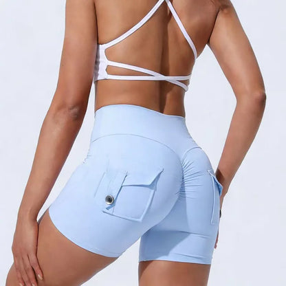 2026 Gym Leggings Women Pocket Bum High Waist Yoga Pants Shorts Tights Scrunch Booty Workout Legging Naked Active Wear XP89