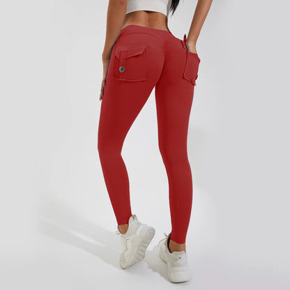 2026 Gym Leggings Women Pocket Bum High Waist Yoga Pants Shorts Tights Scrunch Booty Workout Legging Naked Active Wear XP89