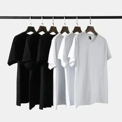 2025 New Cotton Loose Short Sleeve Male Fitness Training Large Size Sweat Absorption Oversize Sports Bodybuilding Half Sleeve