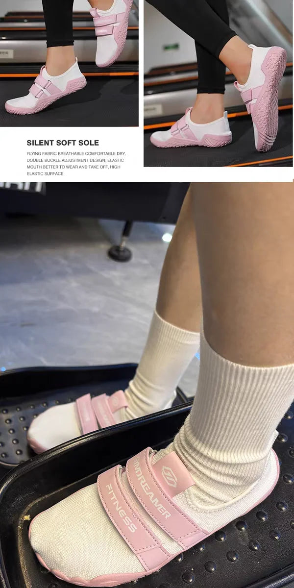 GYMOREAMER fitness hard pull squat shoes for men and women breathable non slip indoor yoga comprehensive training sports shoes