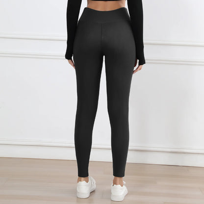 Fleece-Lined High Waist Leggings – Crossover, Flare & Pocket Styles