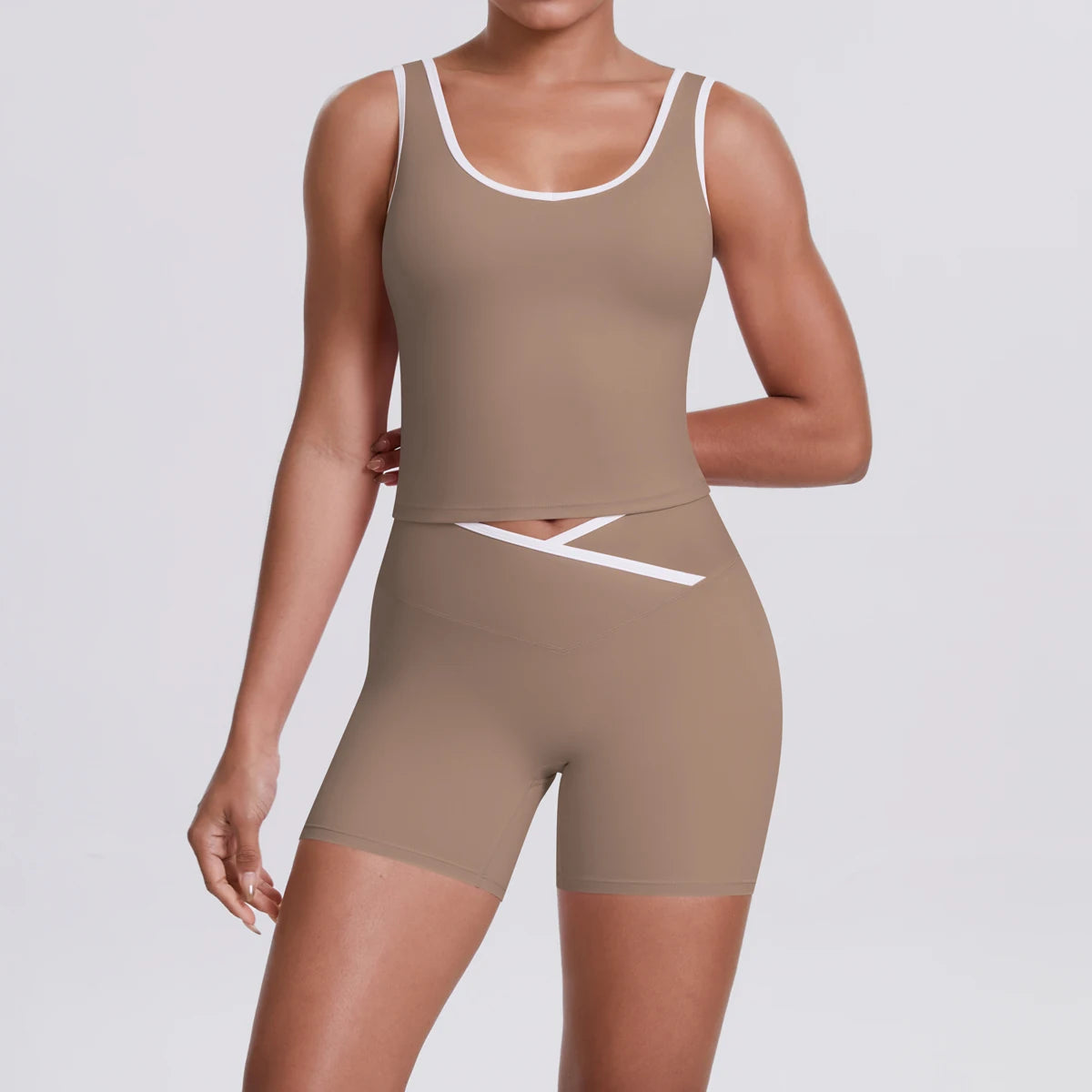 Yoga Set 2 Pieces Workout Outfits Fitness Sportswear Gym Tracksuit High Waist Leggings Sports Bra Athletic Wear Women Clothes