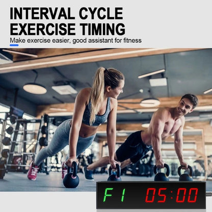 Gym Timer, Interval Clock with Clear LED, Crossfits Timer Countdown/Up Stopwatch, Wall Workout Timer with Remote for Gym