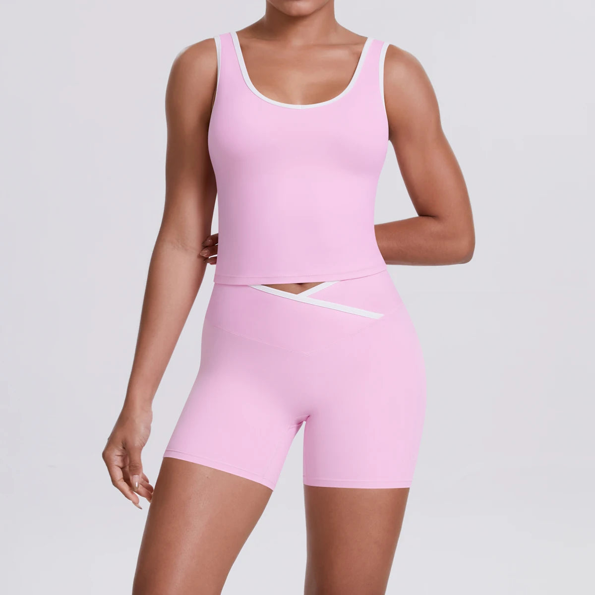 Yoga Set 2 Pieces Workout Outfits Fitness Sportswear Gym Tracksuit High Waist Leggings Sports Bra Athletic Wear Women Clothes