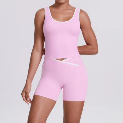 Yoga Set 2 Pieces Workout Outfits Fitness Sportswear Gym Tracksuit High Waist Leggings Sports Bra Athletic Wear Women Clothes