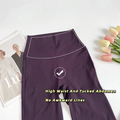 Women High Waisted Flared Yoga Pants Workout Gym Naked Feel Pilates Running Leggings Sport Trousers Comfortable Stylish Activewe