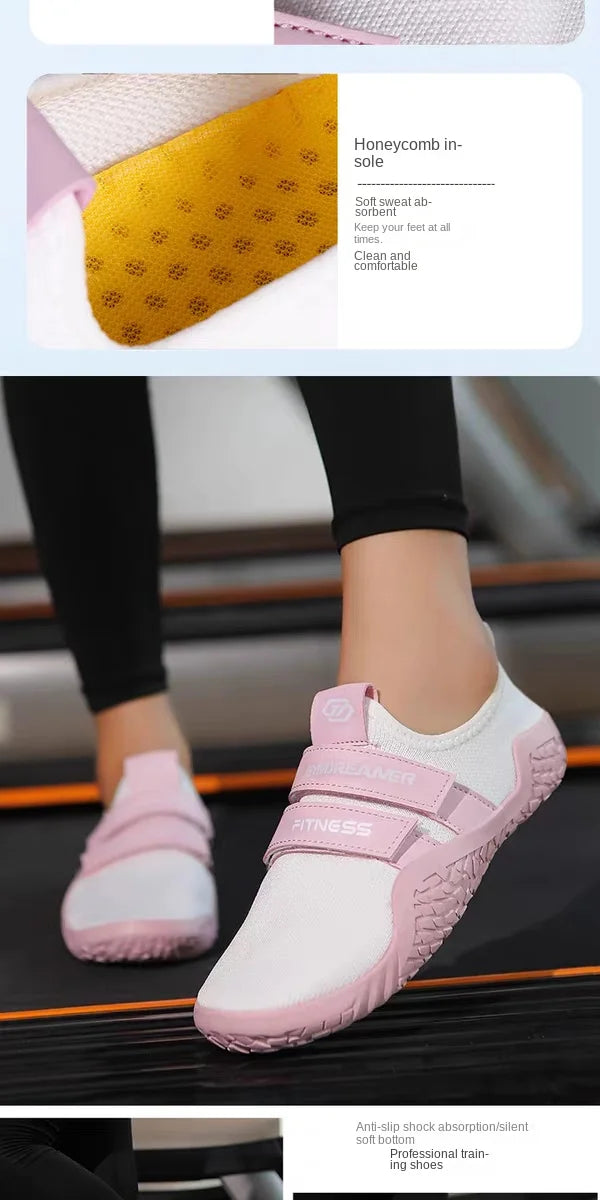 GYMOREAMER fitness hard pull squat shoes for men and women breathable non slip indoor yoga comprehensive training sports shoes