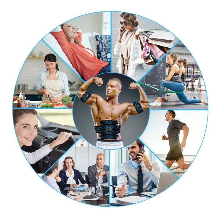 Eletroestimulador EMS Abdominal Muscle Stimulator Electric Massager Electrostimulation Hip Trainer Home Gym Fitness Equipment