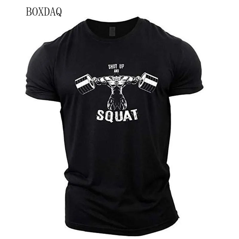 Muscle Men's Gym Outwork T-shirts Short Sleeve 3D Printed Man Sporty Exercise Casual Tops 6XL Plus Size Fitness Tees Clothing