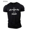 Muscle Men's Gym Outwork T-shirts Short Sleeve 3D Printed Man Sporty Exercise Casual Tops 6XL Plus Size Fitness Tees Clothing