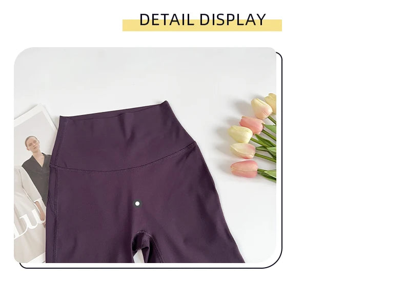 Women High Waisted Flared Yoga Pants Workout Gym Naked Feel Pilates Running Leggings Sport Trousers Comfortable Stylish Activewe