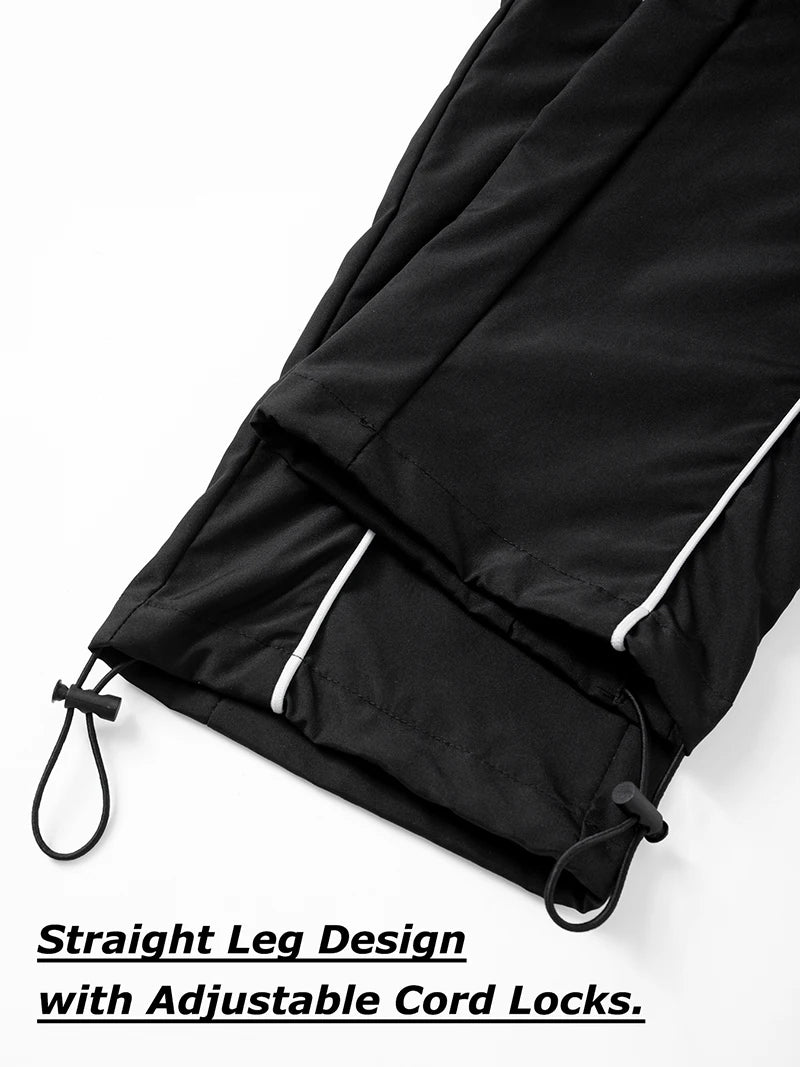 Womens Athleisure Pants with Adjustable Cord Locks Gym Workout Running Trousers with Side Pockets Athletic Quick-Dry Sweatpants