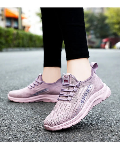 2025 Women Sports Shoe Lightweight Mesh Sneakers Woman Athletic Breathable Running Shoes Flying Weave Casual Sneakers Zapatillas