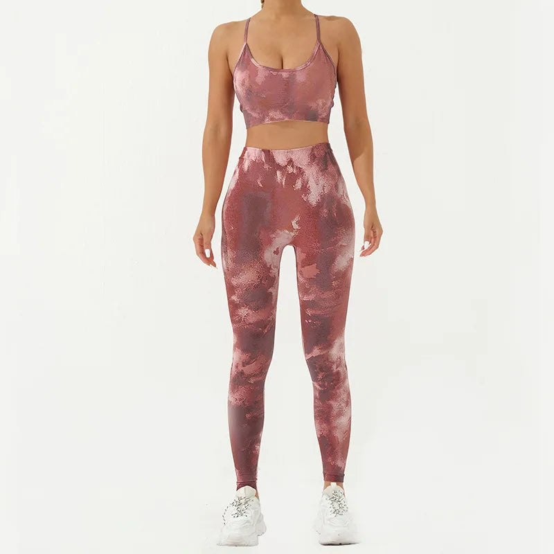 Women's Fitness Clothing Gym Sport Outfit for Woman Sweatsuit Lady Sets Womens Clothes Gym Women 2 Piece Set Outfit Sports Bra