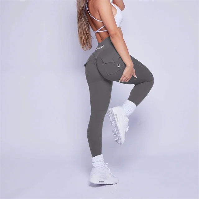 Women Bum Leggings 2025 Women High Waist Tights Pants Peach Hips with Pockets Women Workout Gym Leggings Yoga Pants