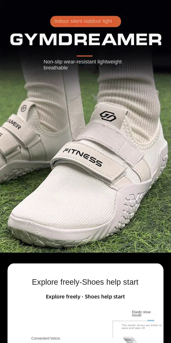 GYMOREAMER fitness hard pull squat shoes for men and women breathable non slip indoor yoga comprehensive training sports shoes