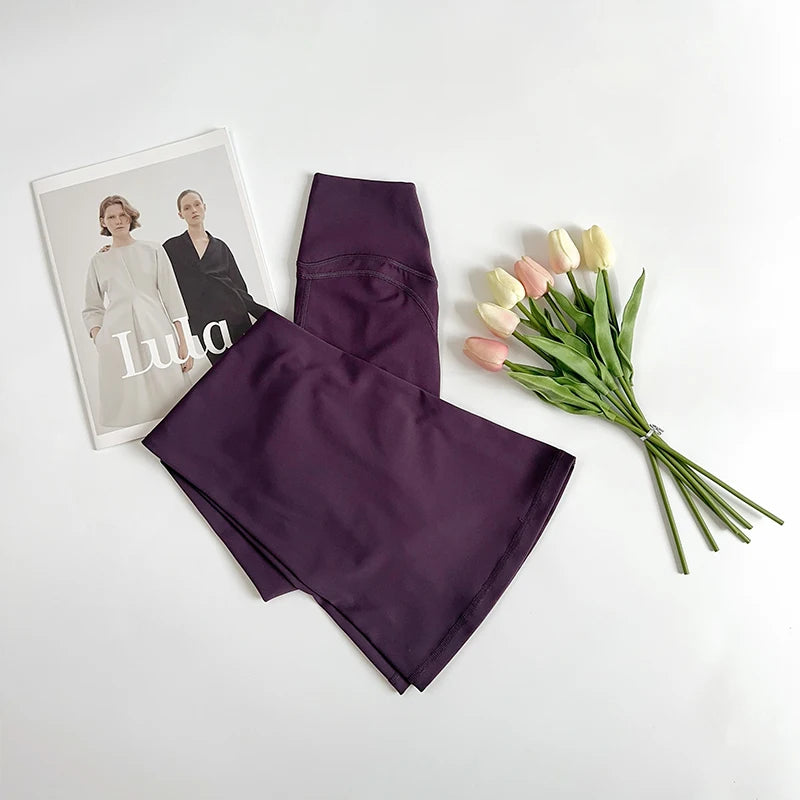 Women High Waisted Flared Yoga Pants Workout Gym Naked Feel Pilates Running Leggings Sport Trousers Comfortable Stylish Activewe