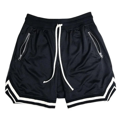 Men's Mesh Sports Track Shorts Mesh Quick Dry Loose Muscle Training Shorts for Summer Fitness Joggers Casual Breathable Short