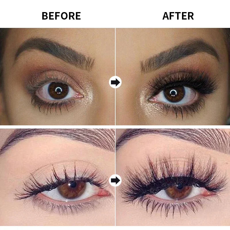 Waterproof Anti-sweat Mascara Lengthens Eyelashes Extension Black Silk Fiber Mascara Female Non-smudge Mascara Makeup Cosmetic