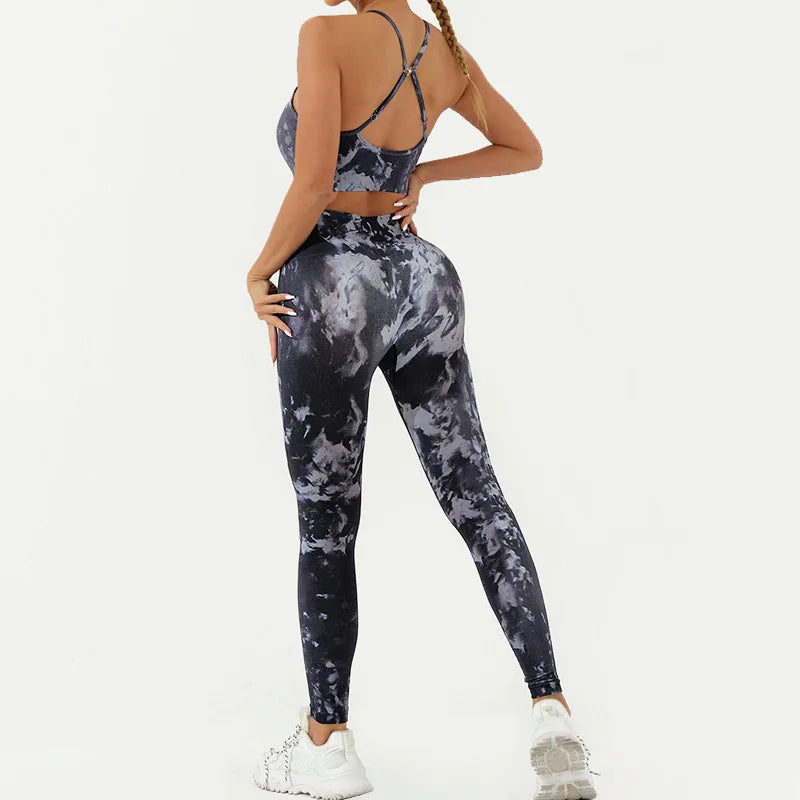 Women's Fitness Clothing Gym Sport Outfit for Woman Sweatsuit Lady Sets Womens Clothes Gym Women 2 Piece Set Outfit Sports Bra