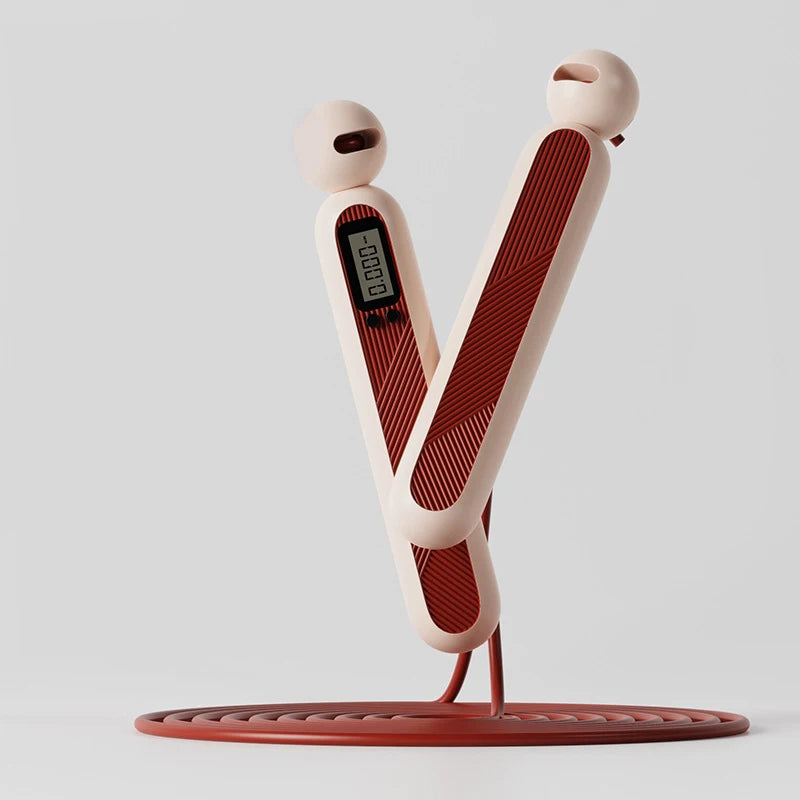 Cordless Electronic Skipping Rope Speed Skipping Counter Gym Fitness Skipping Rope Anti-slip Smart Skipping Rope with LCD Screen