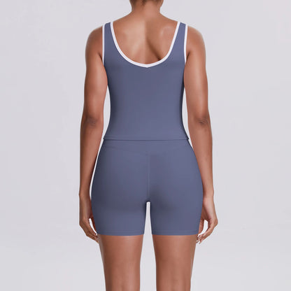 Yoga Set 2 Pieces Workout Outfits Fitness Sportswear Gym Tracksuit High Waist Leggings Sports Bra Athletic Wear Women Clothes