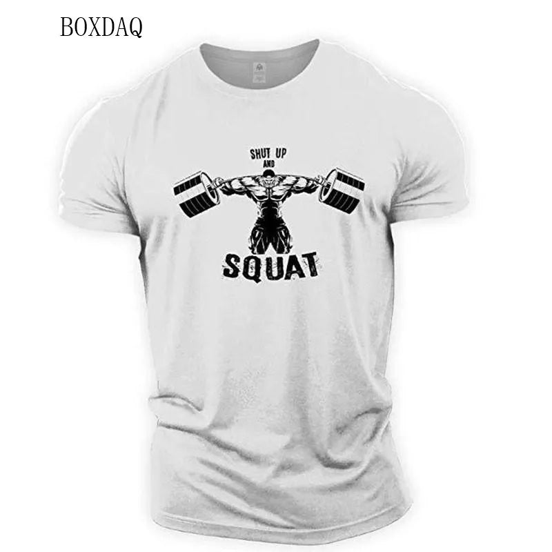 Muscle Men's Gym Outwork T-shirts Short Sleeve 3D Printed Man Sporty Exercise Casual Tops 6XL Plus Size Fitness Tees Clothing