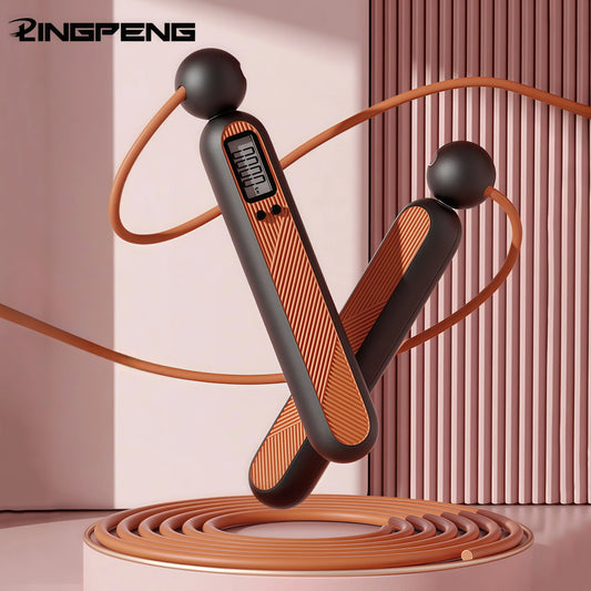 Cordless Electronic Skipping Rope Speed Skipping Counter Gym Fitness Skipping Rope Anti-slip Smart Skipping Rope with LCD Screen