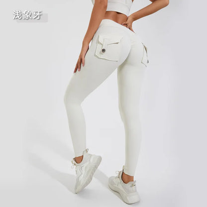 2026 Gym Leggings Women Pocket Bum High Waist Yoga Pants Shorts Tights Scrunch Booty Workout Legging Naked Active Wear XP89