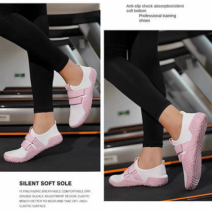 GYMOREAMER fitness hard pull squat shoes for men and women breathable non slip indoor yoga comprehensive training sports shoes