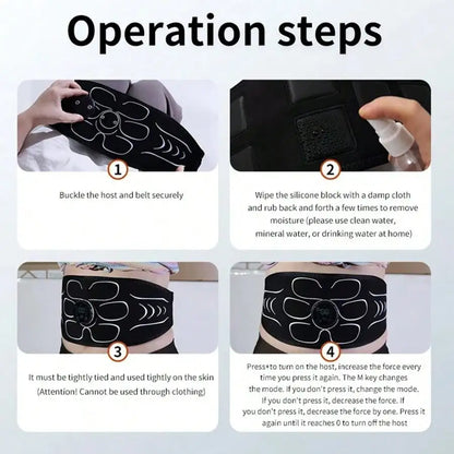 EMS Muscle Stimulator, Abdominal Muscle Trainer, Abdominal Shaping Device, Electronic Slimming Belt, Fitness Massage